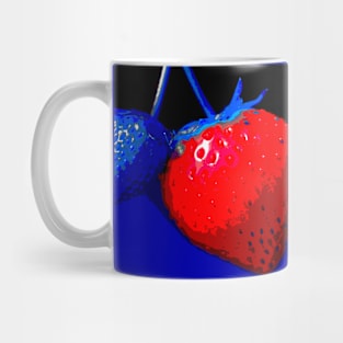 Red and Blue Strawberry Mug